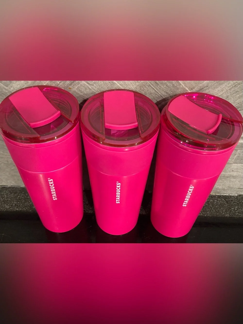 Starbucks 2020 Pink Cold Brew Tumnlers Ltd Edition 3ct